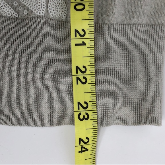 Halogen Beige Geometric Sequin Button Cardigan XS - Picture 7 of 8